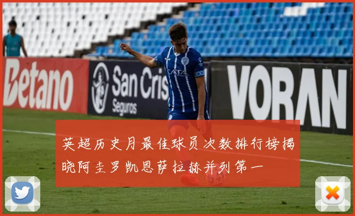 英超历史月最佳球员次数排行榜揭晓阿圭罗凯恩萨拉赫并列第一